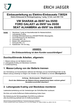 VW SHARAN ab 09/97 bis 05/00 FORD GALAXY ab 09/97 bis 05/00