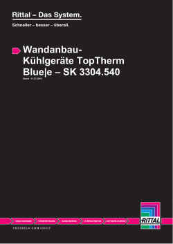 Wandanbau- Kühlgeräte TopTherm Blue|e – SK 3304.540