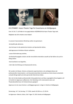 Impro-Theater-Tage f&uuml;r Erwachsene
