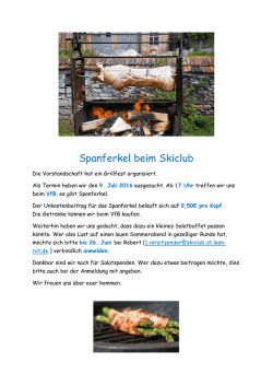 Grillen / Spanferkel - Essen Am Samstag 09.07 - Ski
