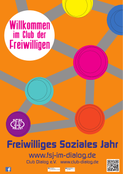 Freiwilliges Soziales Jahr - Freiwillige Soziale Jahr (FSJ) beim Club