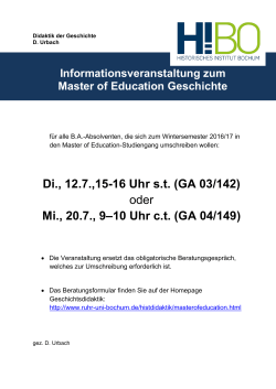 Seminar Praxisstudien/Kernpraktikum (SoSe 07) - Ruhr