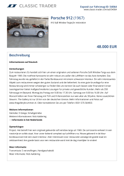 Porsche 912 (1967) 48.000 EUR