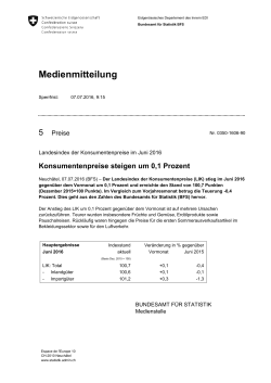 Medienmitteilung