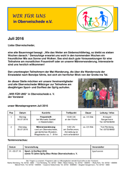 Programm Juli 2016