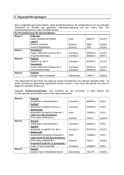 Eigenanteilsregelung Sprachenklasse