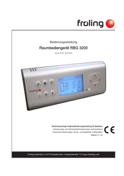 Bedienungsanleitung - Alternative Haustechnik