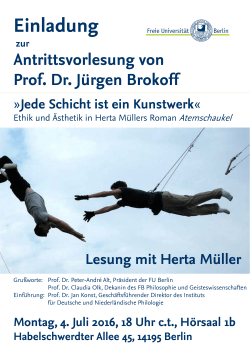 Plakat zur Veranstaltung - Fachbereich Philosophie und