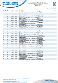 Spielplan 2. Herren 2016
