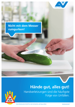 Poster: Nicht mit dem Messer rumgurken!