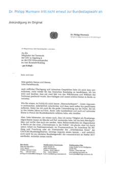 Dr. Philipp Murmann tritt nicht erneut zur Bundestagswahl an