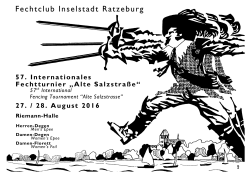 Plakat 2016 - Fechtclub Inselstadt Ratzeburg