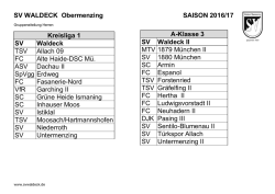 Gruppeneinteilung - SV Waldeck Obermenzing