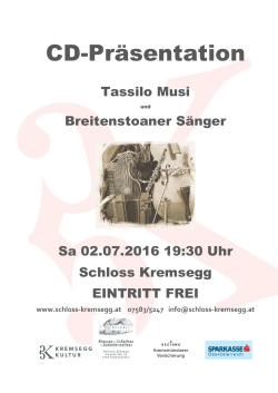 CD-Präsentation - Schloss Kremsegg