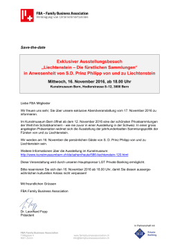 Save-the-date - Family Business Association Schweiz