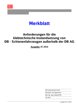 Merkblatt - Deutsche Bahn
