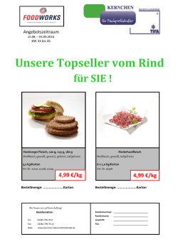 Unsere Topseller vom Rind - Kernchen Lebensmittelhandel GmbH