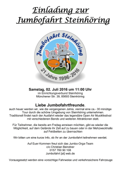 Jumbo-Fahrt