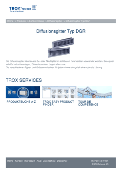 Diffusionsgitter Typ DGR TROX SERVICES
