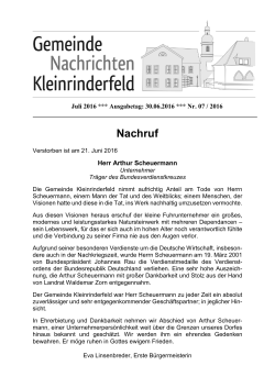 Juli 2016 - Gemeinde Kleinrinderfeld
