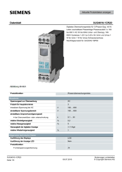 Datenblatt 3UG4616-1CR20 - Siemens Industry Online Support