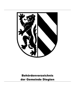 Beh&ouml;rdenverzeichnis der Gemeinde Diegten