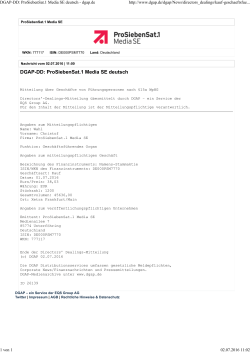 DGAP-DD: ProSiebenSat.1 Media SE deutsch