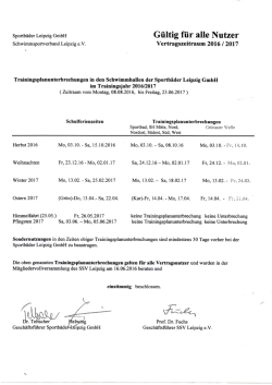 Trainingsunterbrechung 2016/2017 zu