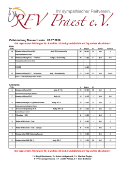 Die tagesersten Pr&uuml;fungen Nr. 6 und Nr. 10 sind grunds&auml;tzlich am