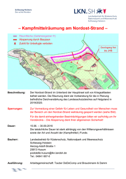Kampfmittelräumung am Nordstrand (Jugendherberge)
