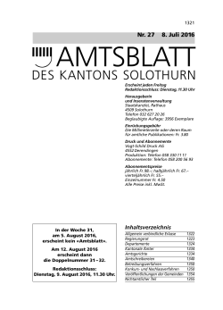 amtsblatt - Kanton Solothurn