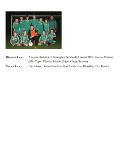 Hinten v.l.n.r.: Andreas Hackstein, Christopher Borchardt, Lennart