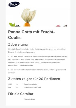 Panna Cotta mit Frucht-Coulis
