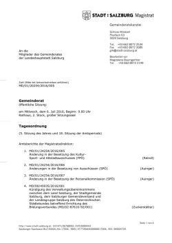 Tagesordnung - Stadt Salzburg
