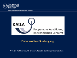 Ein innovativer Studiengang