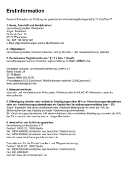 Erstinformation - Versicherungsmakler Wiesbaden