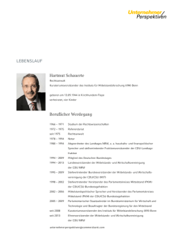 Hartmut Schauerte Kuratoriumsvorsitzender des Instituts f&uuml;r