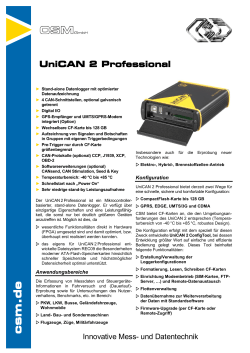 UniCAN 2 Prof. Datenblatt