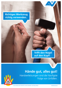 Poster: Richtiges Werkzeug richtig verwenden