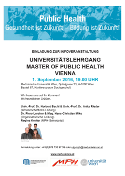 Informationsveranstaltung zum Lehrgang am 1