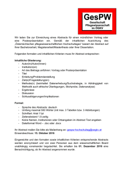 Informationen f&uuml;r Homepage: