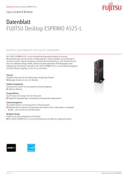 Datenblatt FUJITSU Desktop ESPRIMO A525-L
