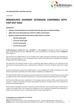 mineralised downdip extension confirmed with step