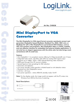 Mini DisplayPort to VGA Converter