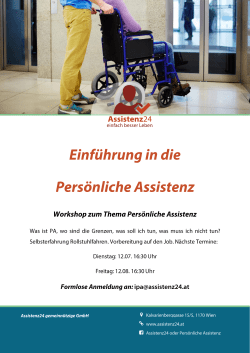 Einladung Einführung in die PA