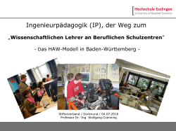 Die kooperative Gewerbelehrerausbildung in Baden