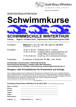 Schwimmkurse - Stadt Illnau