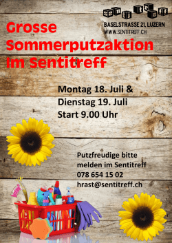 Grosse Sommerputzaktion Im Sentitreff