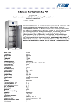 Edelstahl K&uuml;hlschrank KU 717