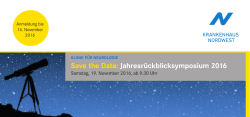 Save the Date: Jahresrückblicksymposium 2016
